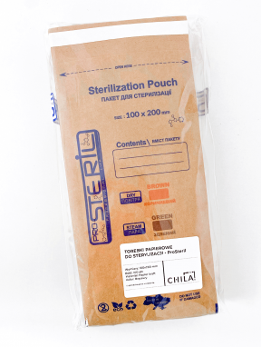 Torebki papierowe do sterylizacji, (100x200mm) 100 szt, ProSterill