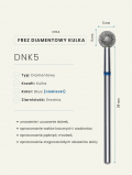 Frez Diamentowy NIEBIESKI Kulka 5mm / DNK5