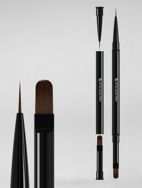 Pędzelek dwustronny liner+żel EXPERT 03/06, Staleks PRO