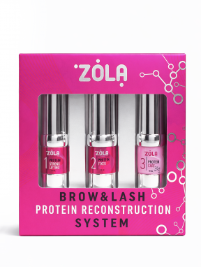 Zestaw do laminacji rzęs i brwi Protein Reconstruction System, (po 10ml), Zola