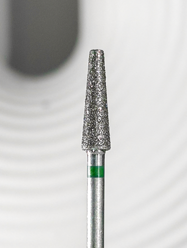 Frez diamentowy ścięty stożek, mocny (zielony) - DZSS