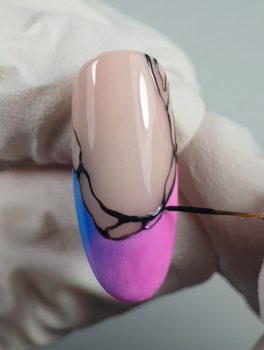 Farba żelowa do zdobienia, Premium Gel paint BLACK (5ml), NOTD