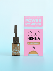 Henna pudrowa do brwi, 01 Light Brown, OkO (5g)