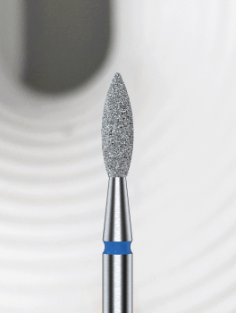 Frez diamentowy płomień ostry 2.3mm, niebieski, Staleks PRO