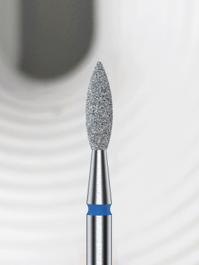 Frez diamentowy płomień ostry 2.3mm, niebieski, Staleks PRO
