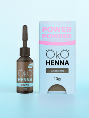 Henna pudrowa do brwi, brązowa, OkO 02 (10g)