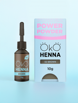 Henna pudrowa do brwi, 02 Brown, OkO (10g)