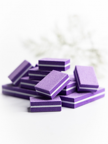 Polerka do paznokci, blok polerski fioletowy, 100/180 (50 szt)