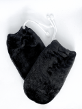 Rękawice kosmetyczne do parafiny pluszowe, czarne (1 para)
