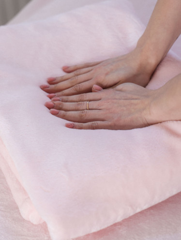 Koc pluszowy, różowy (110x180cm) 300g/m², CHILA