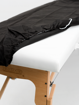 Pokrowiec na fotel, włókninowy, czarny (80x210cm) 90g/m²