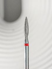 Frez diamentowy płomień, delikatny (czerwony) - DCP