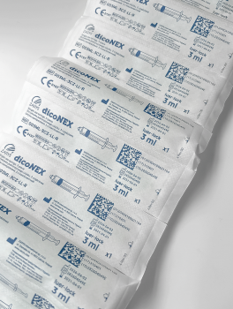 Strzykawki DicoNEX 3-częściowe dicoNEX, Luer-lock (3ml) - 100 szt
