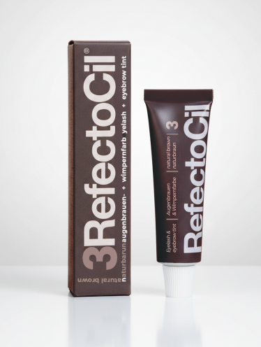 Henna w żelu do brwi i rzęs, brązowa, RefectoCil 3 (15ml)