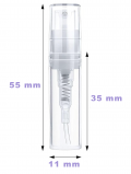 Fiolka plastikowa z wciskanym atomizerem 2 ml