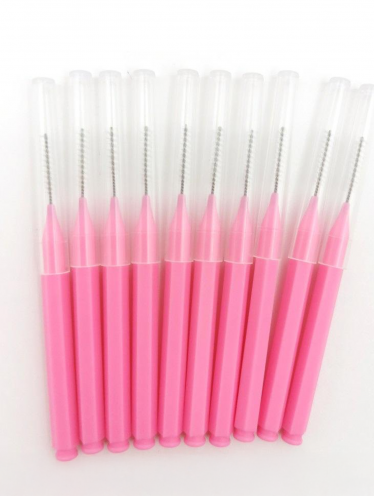 10 szt - NANO szczoteczki do lami RÓŻOWE