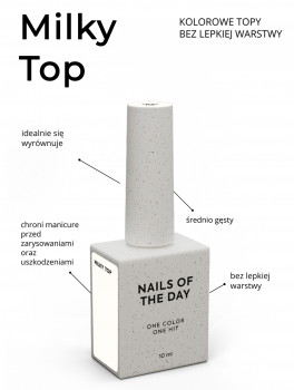 Top hybrydowy, MILKY no wipe (10ml), NOTD