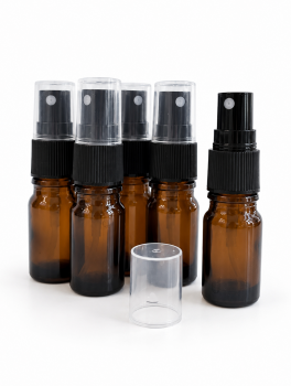Butelka szklana brązowa z atomizerem (5ml) - 5 szt