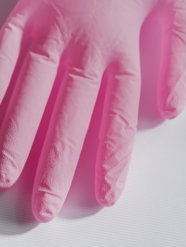 Rękawiczki nitrylowe bezpudrowe, Nitrylex Pink (100 szt/op) XS