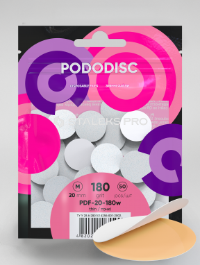 Nakładki ścierne Pododisc 20mm, #180 (50 szt), Staleks PRO