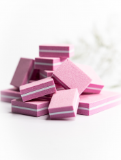 Polerka do paznokci, blok polerski różowy, 100/180 (50 szt)