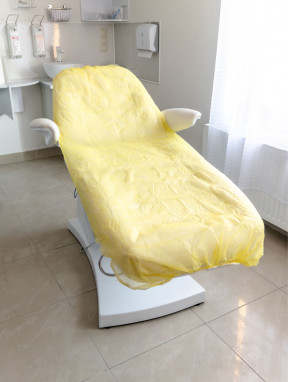 Pokrowiec na fotel, włókninowy, żółty (80x200cm) 20g/m²