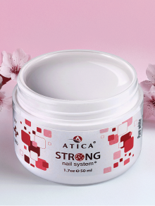 Żel budujący, Strong Nail System PURE WHITE (50ml), Atica