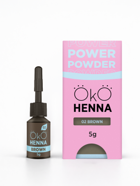 Henna pudrowa do brwi, 02 Brown, OkO (5g)