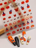 Naklejki na paznokcie samoprzylepne, Halloween (2 ark)