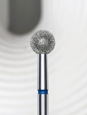 Frez diamentowy kulka 5mm, niebieski, Staleks PRO