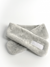 Opaska kosmetyczna pluszowa, szara