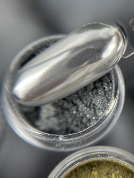 Pyłek do paznokci lustrzany Glass Effect SILVER (0.3g), AlleLAC