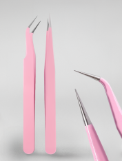 Pęseta kosmetyczna do stylizacji i przedłużania rzęs (2 szt)