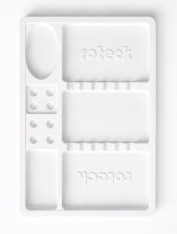 Tacki plastikowe jednorazowe, białe (100 szt), Roteck