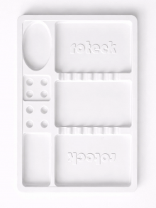 Tacki plastikowe jednorazowe, białe (100 szt), Roteck