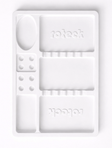 Tacki plastikowe jednorazowe, białe (100 szt), Roteck