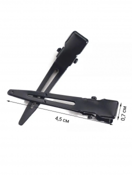 Klipsy fryzjerskie do włosów metalowe, czarne (10 szt)