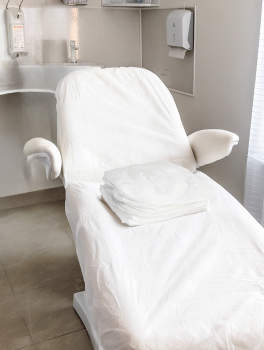 Pokrowiec na fotel, włókninowy, biały (80x200cm) 30g/m² 10 szt
