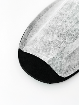 Kapcie hotelowe odkryte, czarno-białe (1 para)