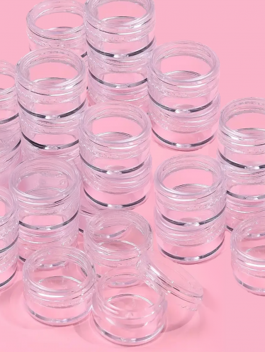 ZESTAW 50 szt - 3ml - Słoiczek z nakrętką przezroczysty