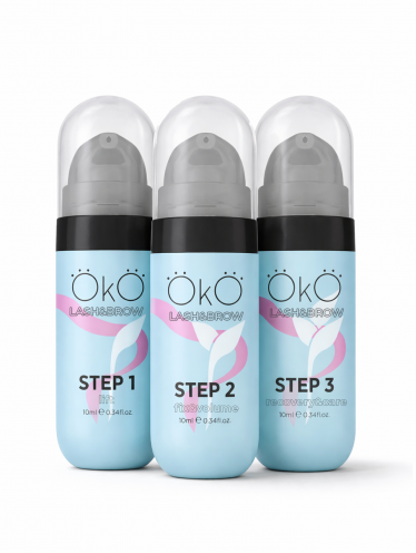 OKO zestaw środków do laminacji rzęs i brwi 1,2,3 step 10 ml