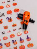 Naklejki na paznokcie samoprzylepne, Halloween (2 ark)