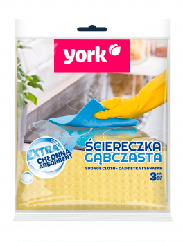 Ściereczka gąbczasta chłonna i skuteczna, YORK (3 szt)