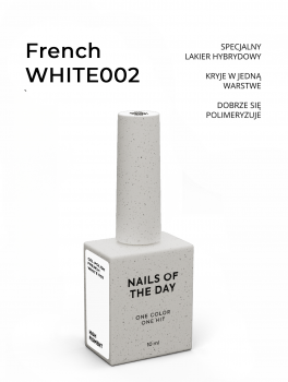 Lakier hybrydowy, Gel Polish #002 French WHITE (10ml), NOTD