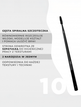 Pędzelek dwustronny spiralka + szpatułka, OkO 10