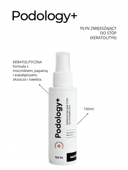 Keratolityk do usuwania zrogowaciałej skóry, Podology+ (100ml), NOTD