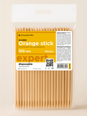 Patyczki drewniane do manicure EXPERT 150mm (100 szt), Staleks PRO