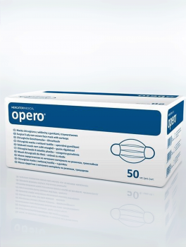 Maseczka ochronna jednorazowa, czarna (50 szt), Opero