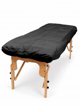 Pokrowiec na fotel, włókninowy, czarny (80x210cm) 90g/m²