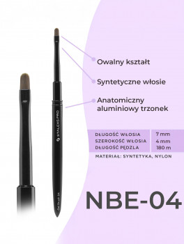 Pędzelek do żelu owalny EXPERT (4/7mm), Staleks PRO